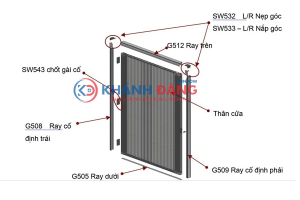 lắp đặt cửa lưới chống muỗi bảo lộc