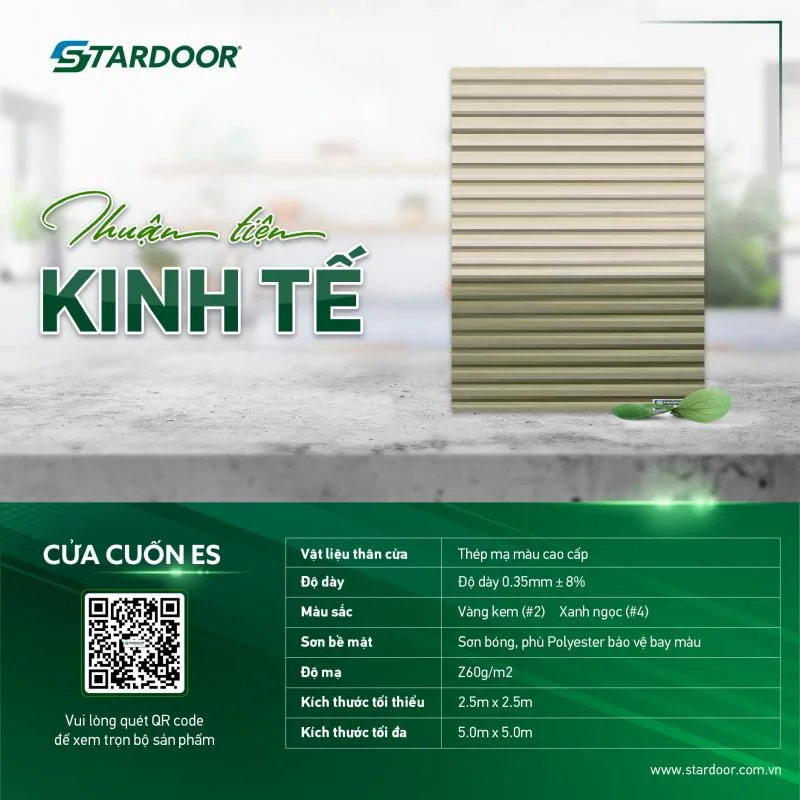 Cửa Cuốn Stardoor Tấm Liền ES