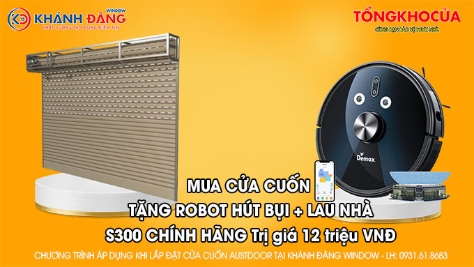 Lắp Đặt Cửa Cuốn Tặng Robot Lau Nhà