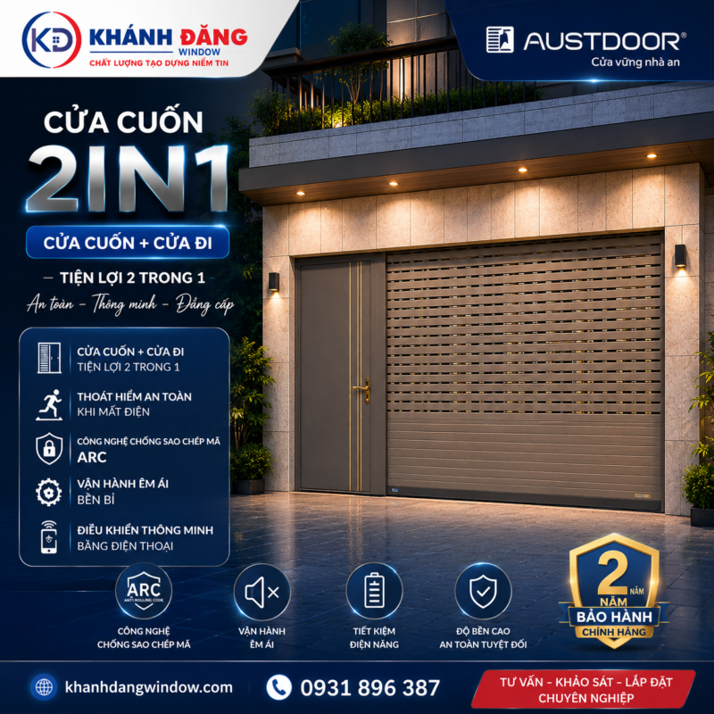 Cửa Cuốn Austdoor 2in1