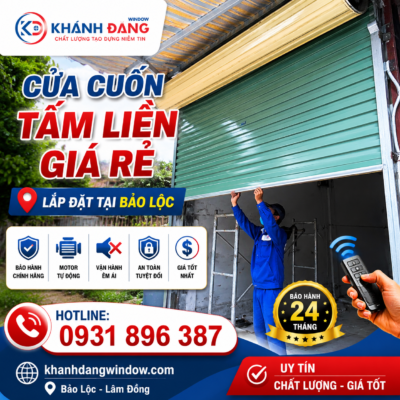 CỬA CUỐN TẤM LIỀN GIÁ RẺ TẠI BẢO LỘC