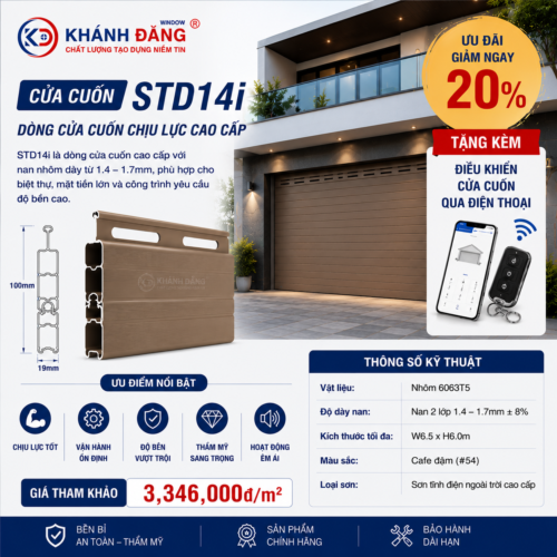 Cửa Cuốn Nhôm Khe Thoáng STD14i