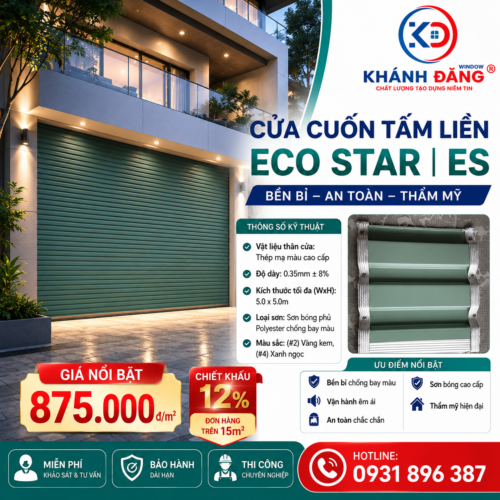 Cửa Cuốn Tấm Liền ECO STAR