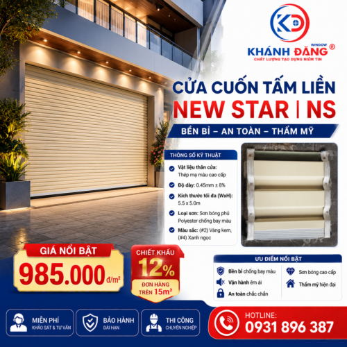 Cửa cuốn tấm liền NEW STAR (NS)